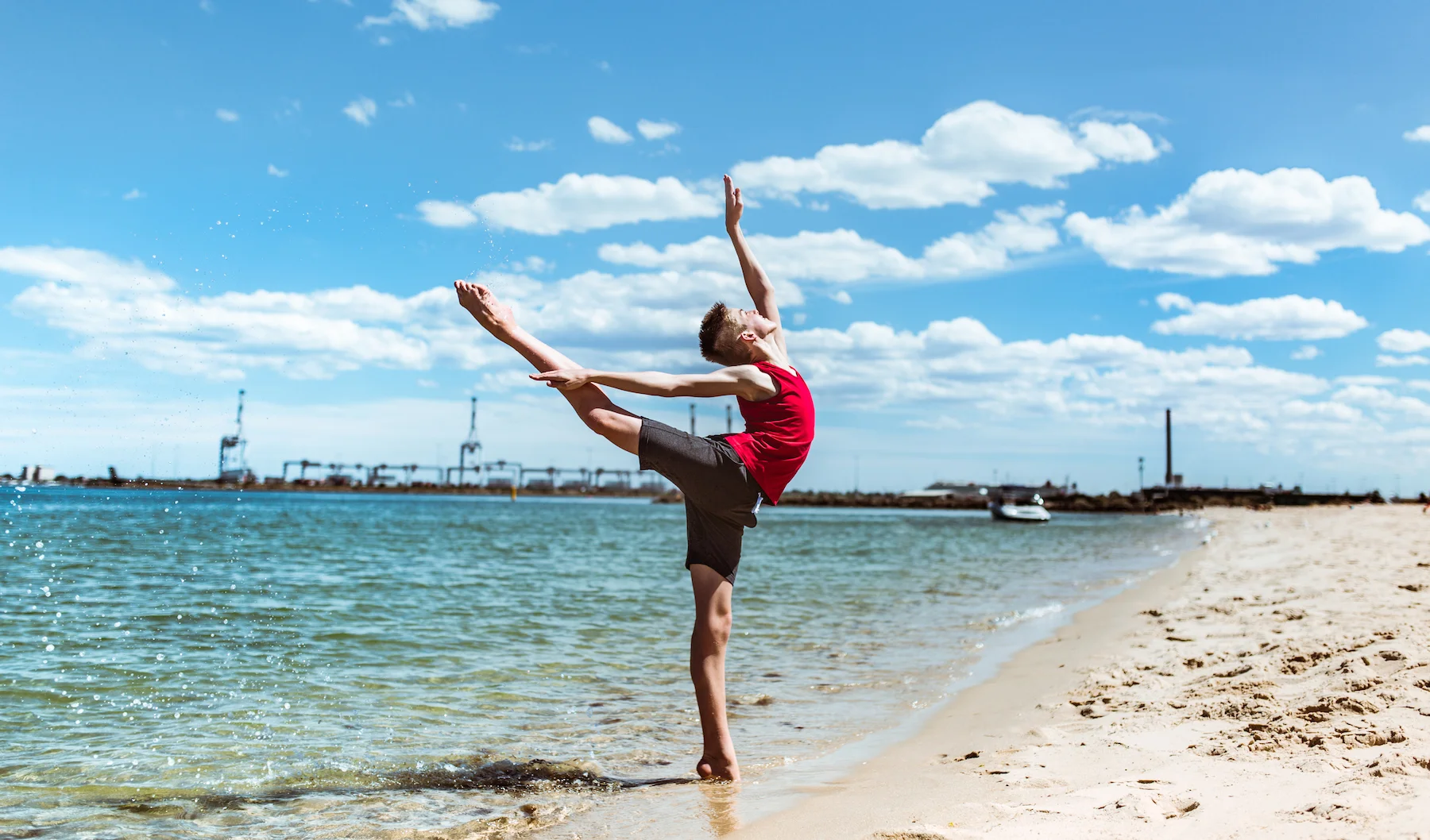 Tom wears Energetiks Men's Tank and Liam Short