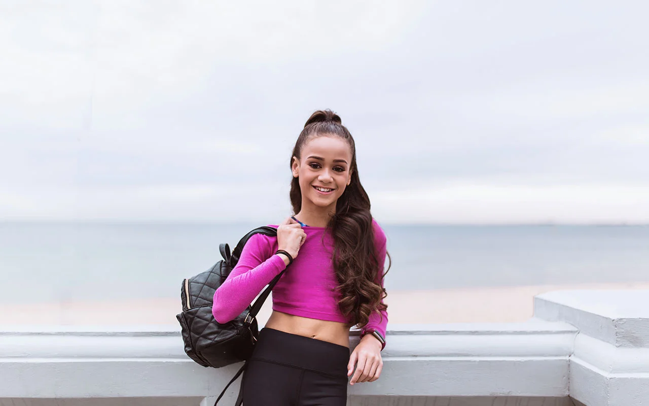 Mackenzie wears the Spot Me Collection