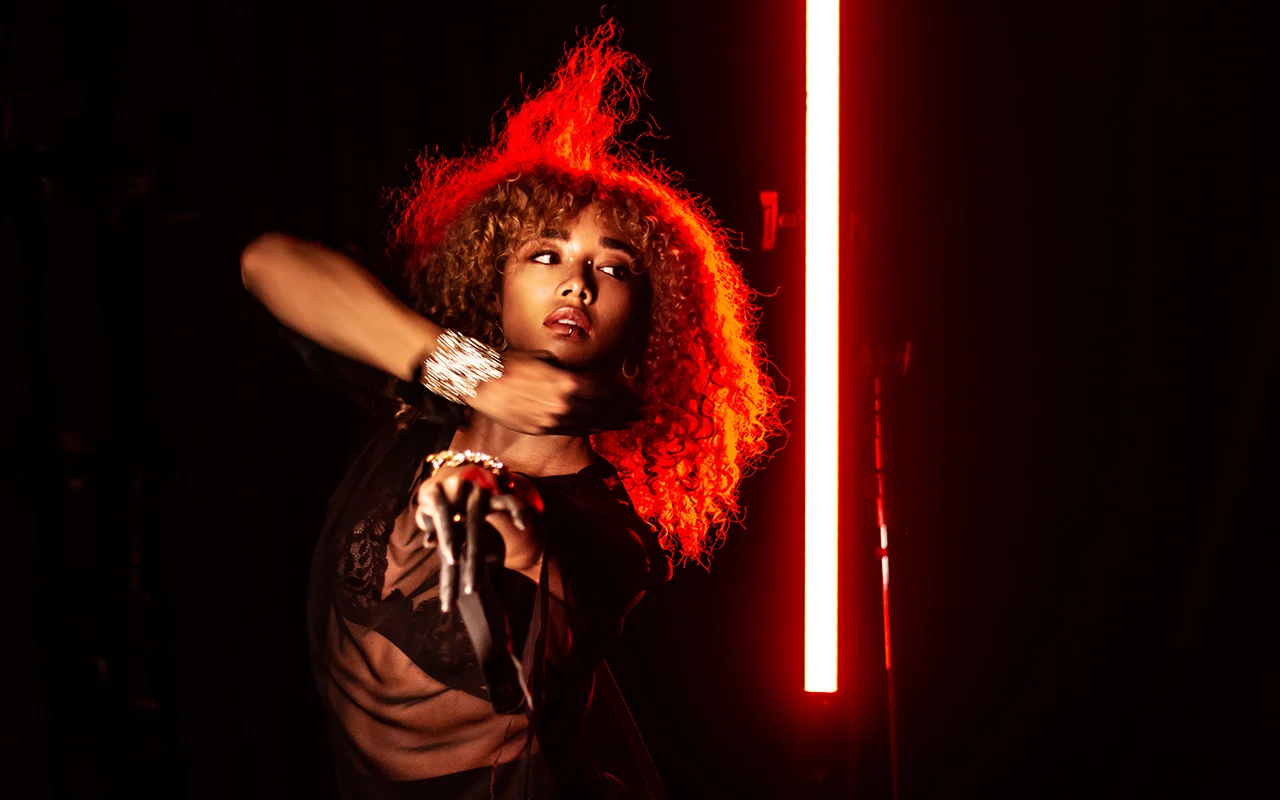 Shivawn behind the scenes at the GODDESS promo shoot. Photo by Emily Newton-Smith.
