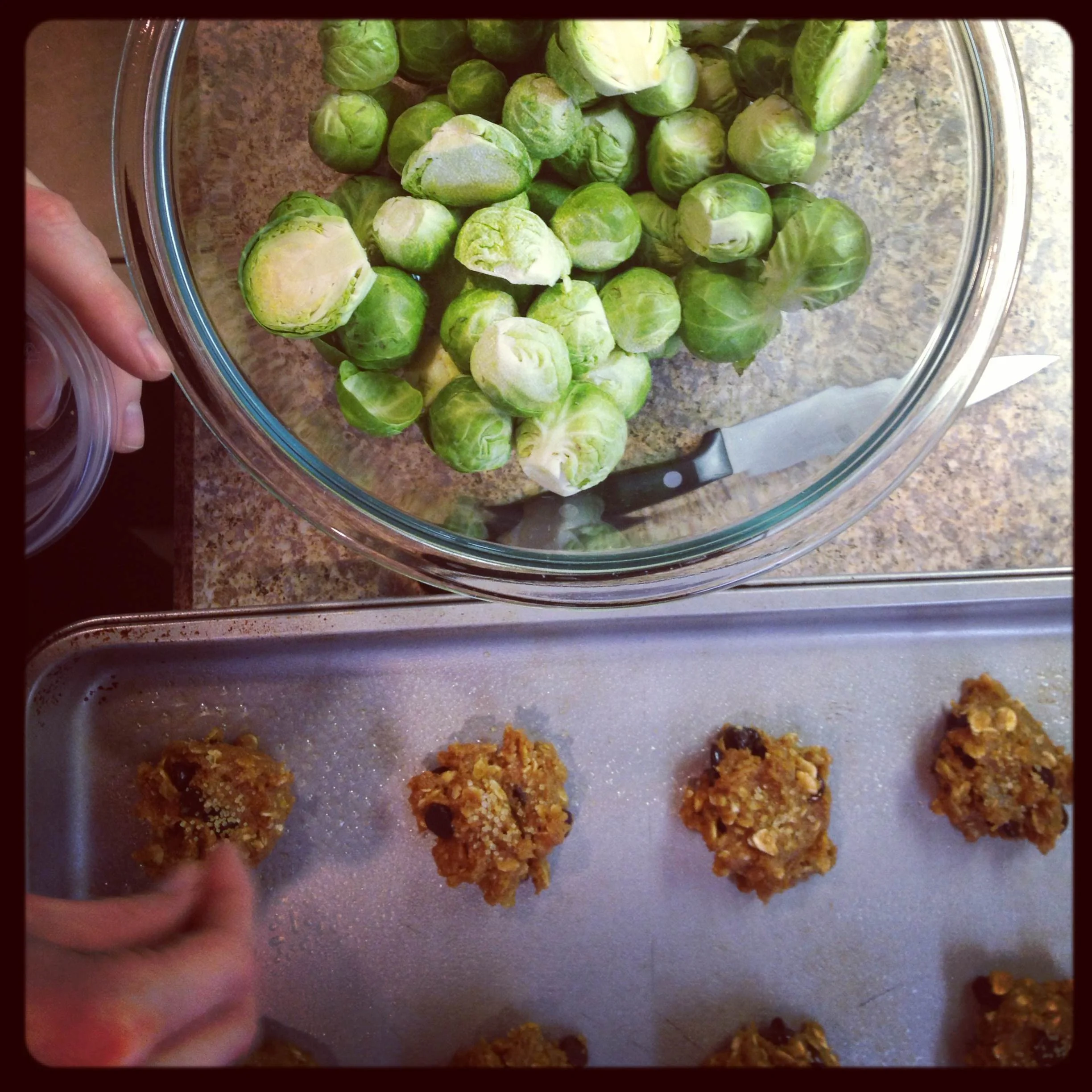 cookies and brussel sprouts.jpg