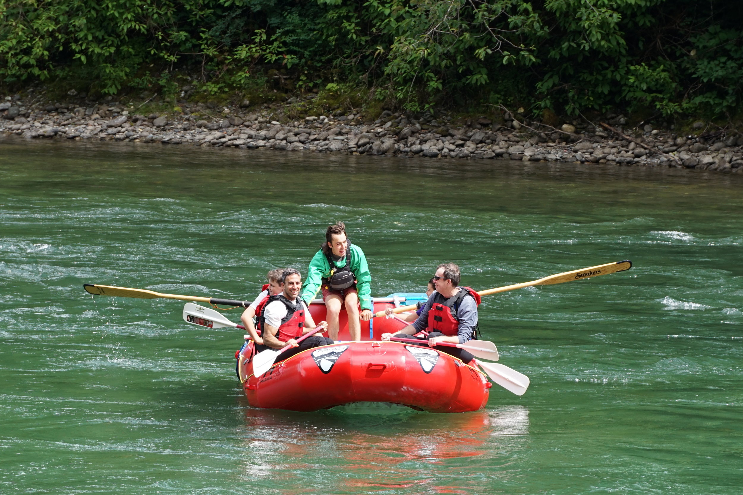 Triad River Tours uses self-bailing rafts on all of our rivers to ensure a safe and fun trip.