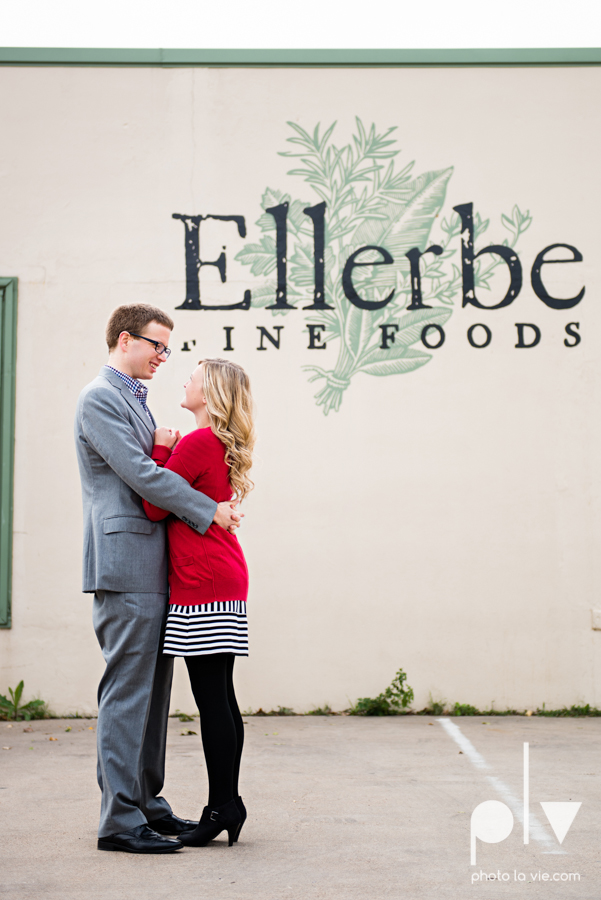 Engagement Fort Worth Texas portrait photography magnolia fall winter red couple Trinity park trees outside urban architecture Sarah Whittaker Photo La Vie-10.JPG