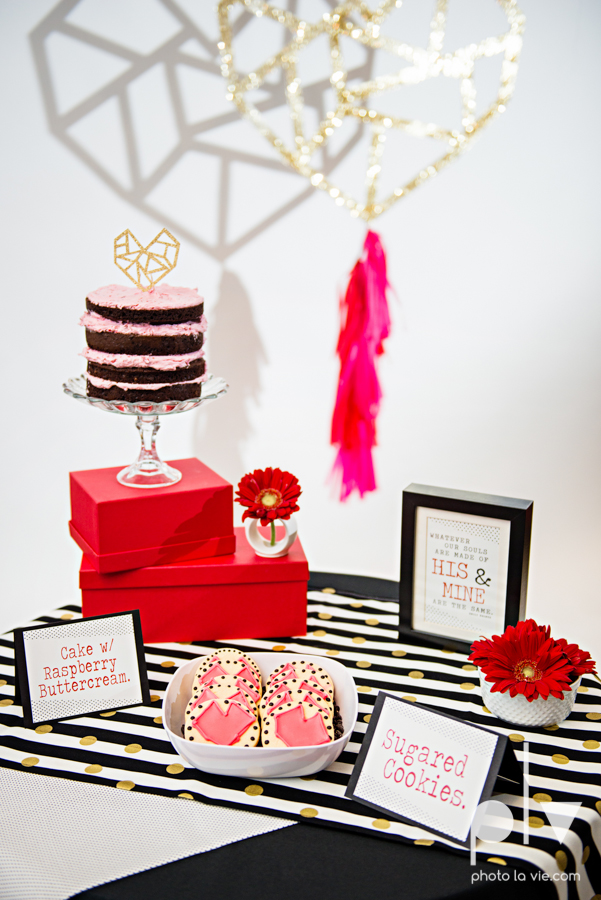 ValentinesDay Mini Session bridal shower theme styled gold black white pink red modern bold type text heart cake glitter statement stripes dot candle daisy singer bow Dainty Dahlias Sarah Whittaker Photo La Vie-8.JPG