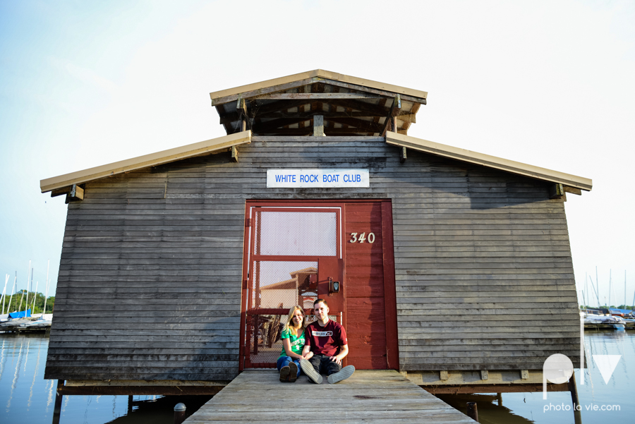 Amanda Danny engagement session photographer DFW Dallas Texas TX Hunt Hill Bridge skyline sunset White Rock Lake pier dock field Sarah Whittaker Photo La Vie-12.JPG