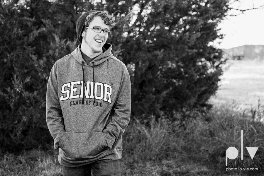 Caleb Senior Portraits Mansfield field trees evergreen winter violin downtown urban walls brick blue boy guy Sarah Whittaker Photo La Vie-4.JPG