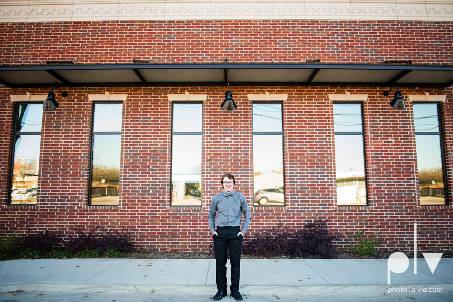 Caleb Senior Portraits Mansfield field trees evergreen winter violin downtown urban walls brick blue boy guy Sarah Whittaker Photo La Vie-12.JPG