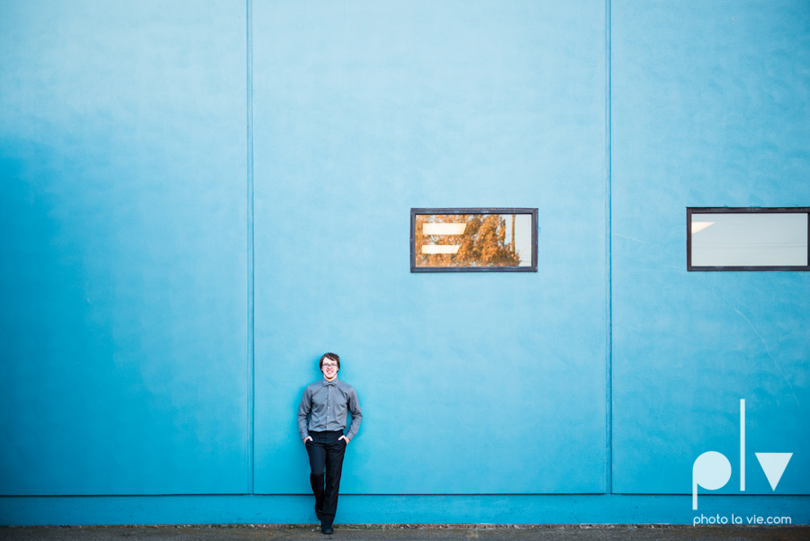 Caleb Senior Portraits Mansfield field trees evergreen winter violin downtown urban walls brick blue boy guy Sarah Whittaker Photo La Vie-14.JPG