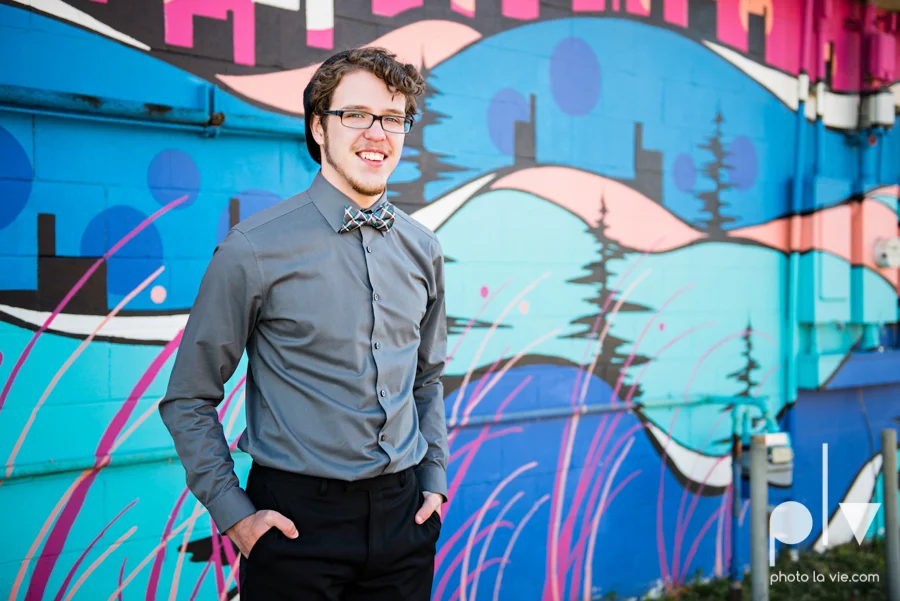 Caleb Senior Portraits Mansfield field trees evergreen winter violin downtown urban walls brick blue boy guy Sarah Whittaker Photo La Vie-16.JPG