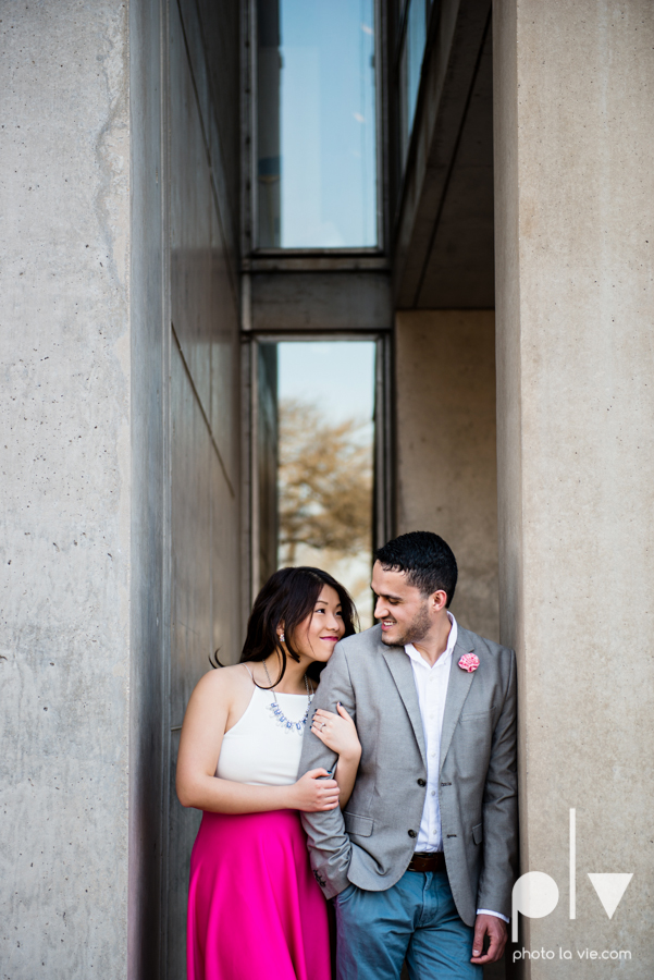 Mabel Hector engagement session Fort Worth Texas The Modern Art Museum The Kimbell kahn ando piano hot pink couple engaged ring shot texture winter architecture modern Sarah Whittaker Photo La Vie-9.JPG