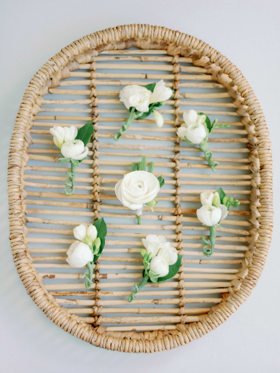white boutonnieres