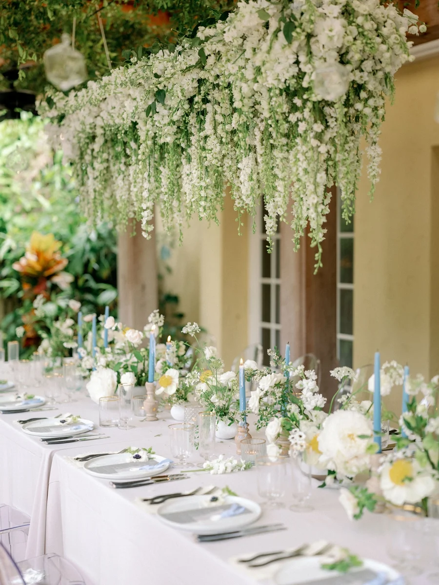hanging greenery wedding