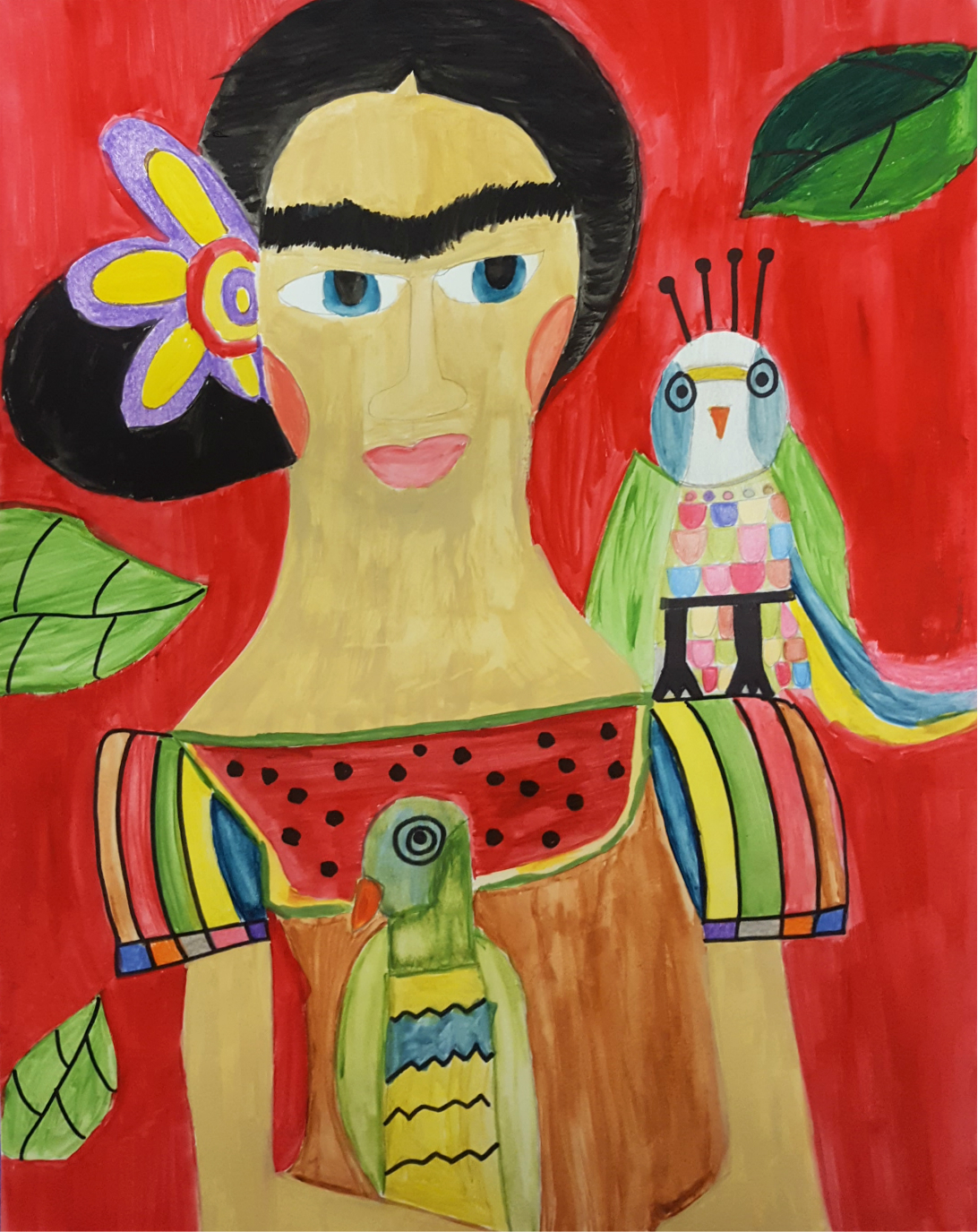 ONE OF DOZENS OF MARIA'S FRIDA PAINTINGS