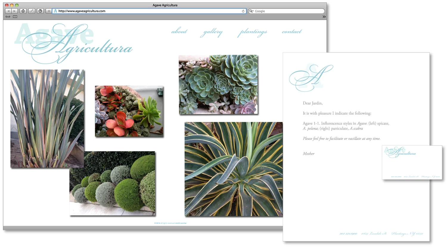 Landscaping Design business website, with content added
