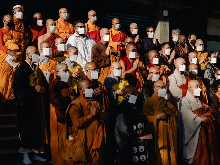 Monastics and Dharma teachers of Asian descent from all Buddhist traditions in the US gathered in Los Angeles for this momentous ceremony.