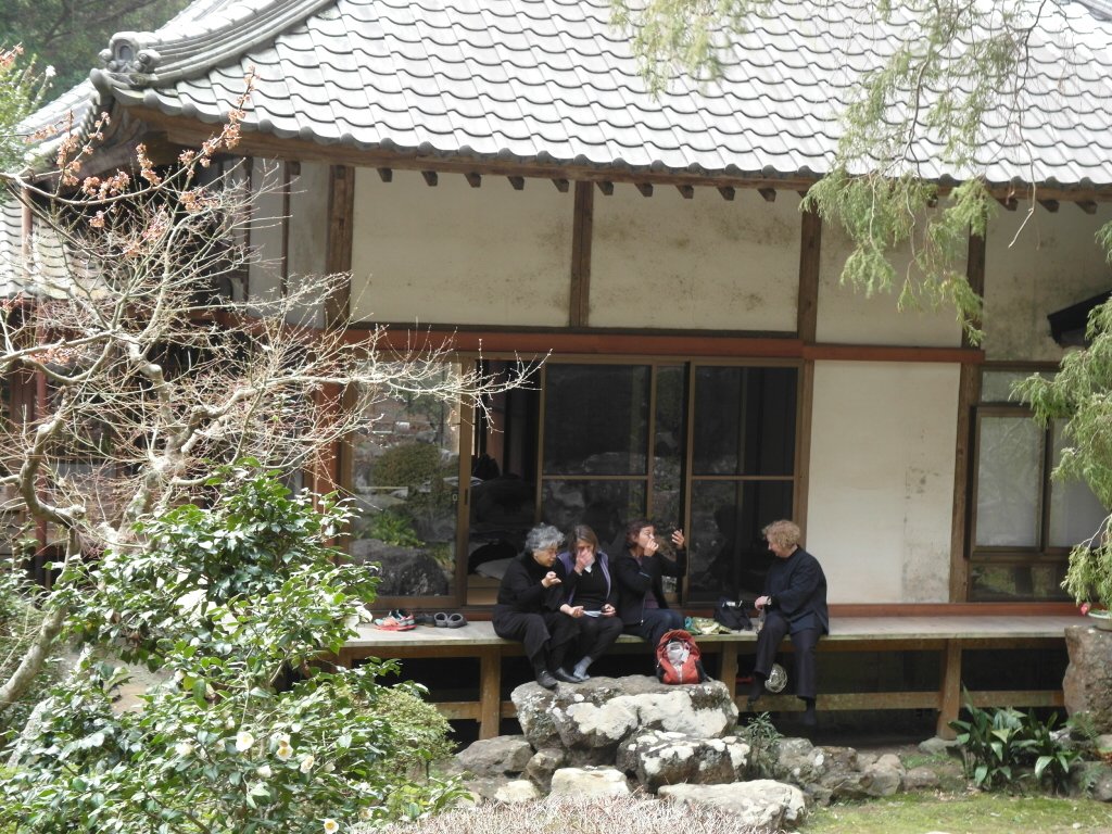 HZC members on the porch of the guest quarters.
