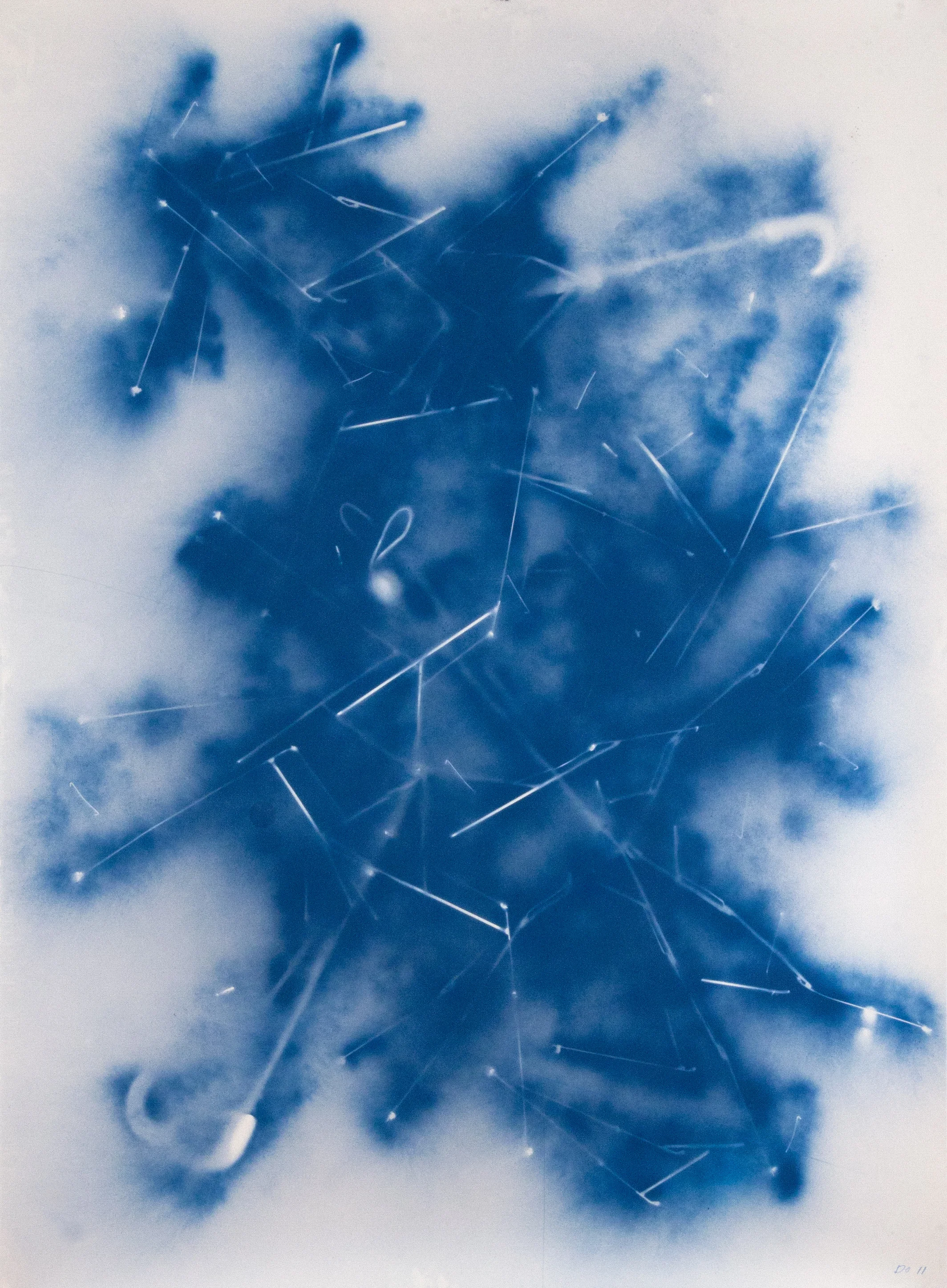 Empyreal , 2012 enamel on paper 70" x 51" 