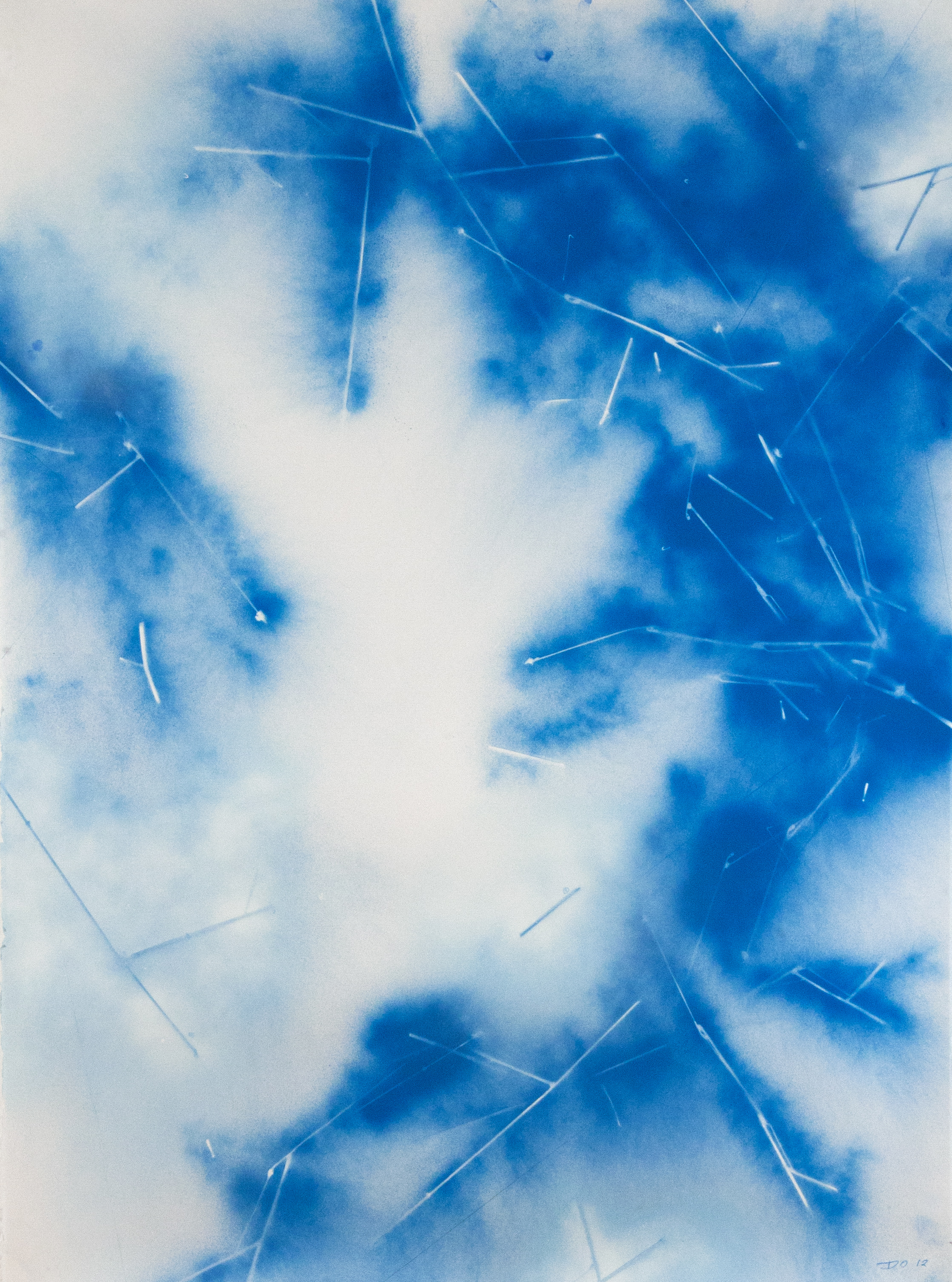 Oort , 2012 enamel on paper 70" x 51" 