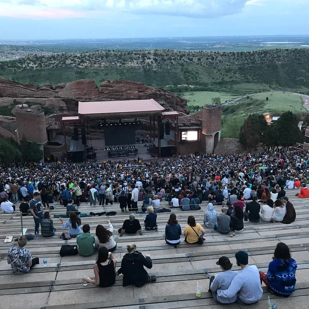 WAITING FOR THE SHOW TO START AT RED ROCKS