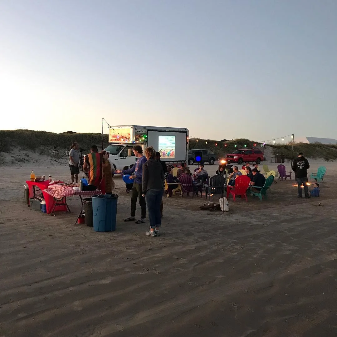 A BONFIRE BEACH PARTY FOR RETREETERS ON FRIDAY NIGHT
