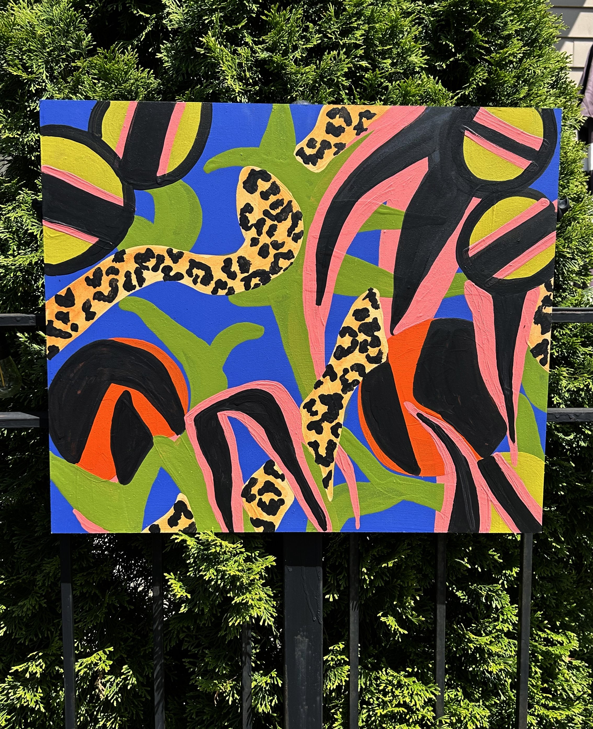 monster eyes with leopard, green leaves2.jpg