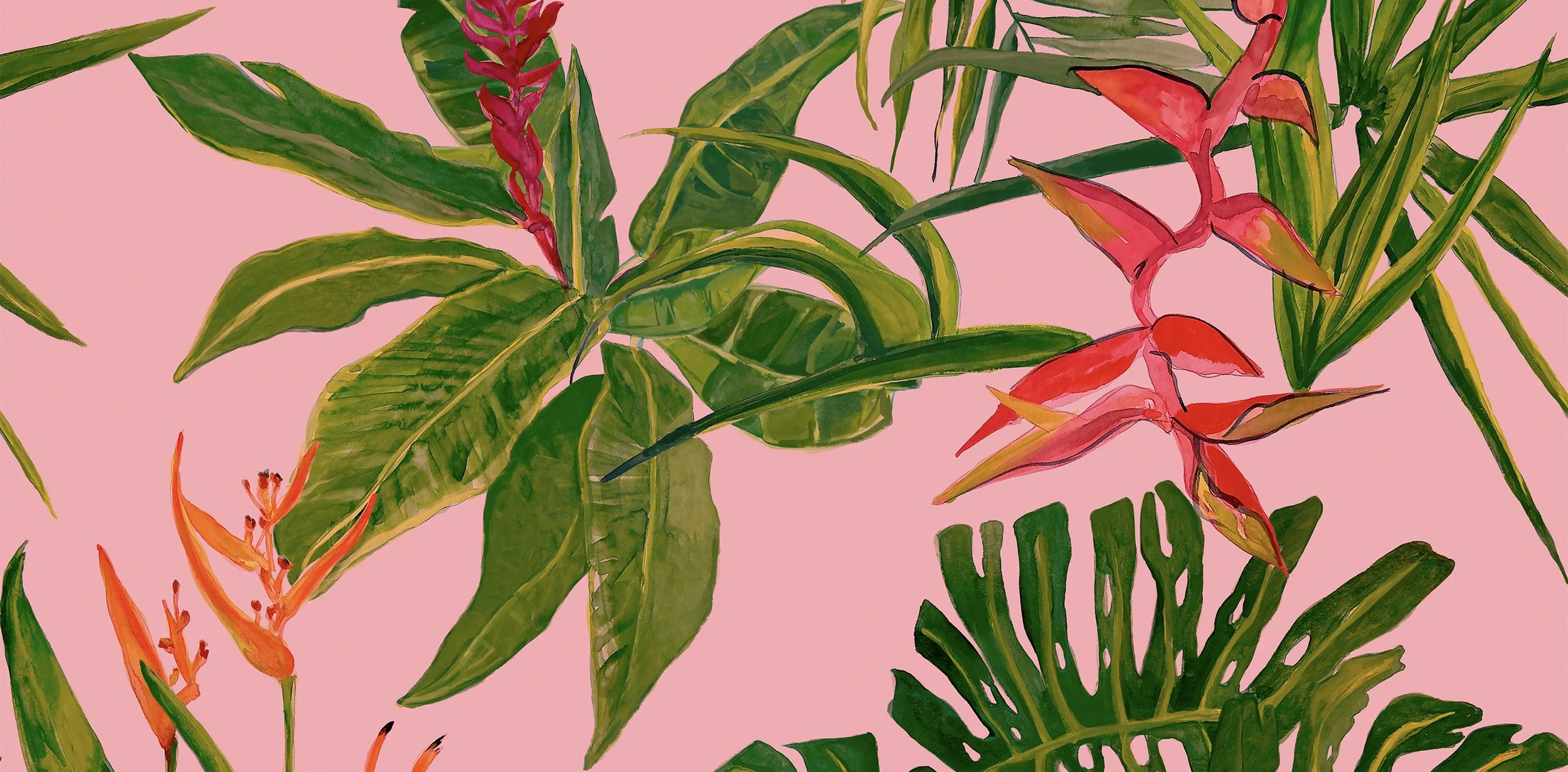 Miami Plants Wallpaper Design