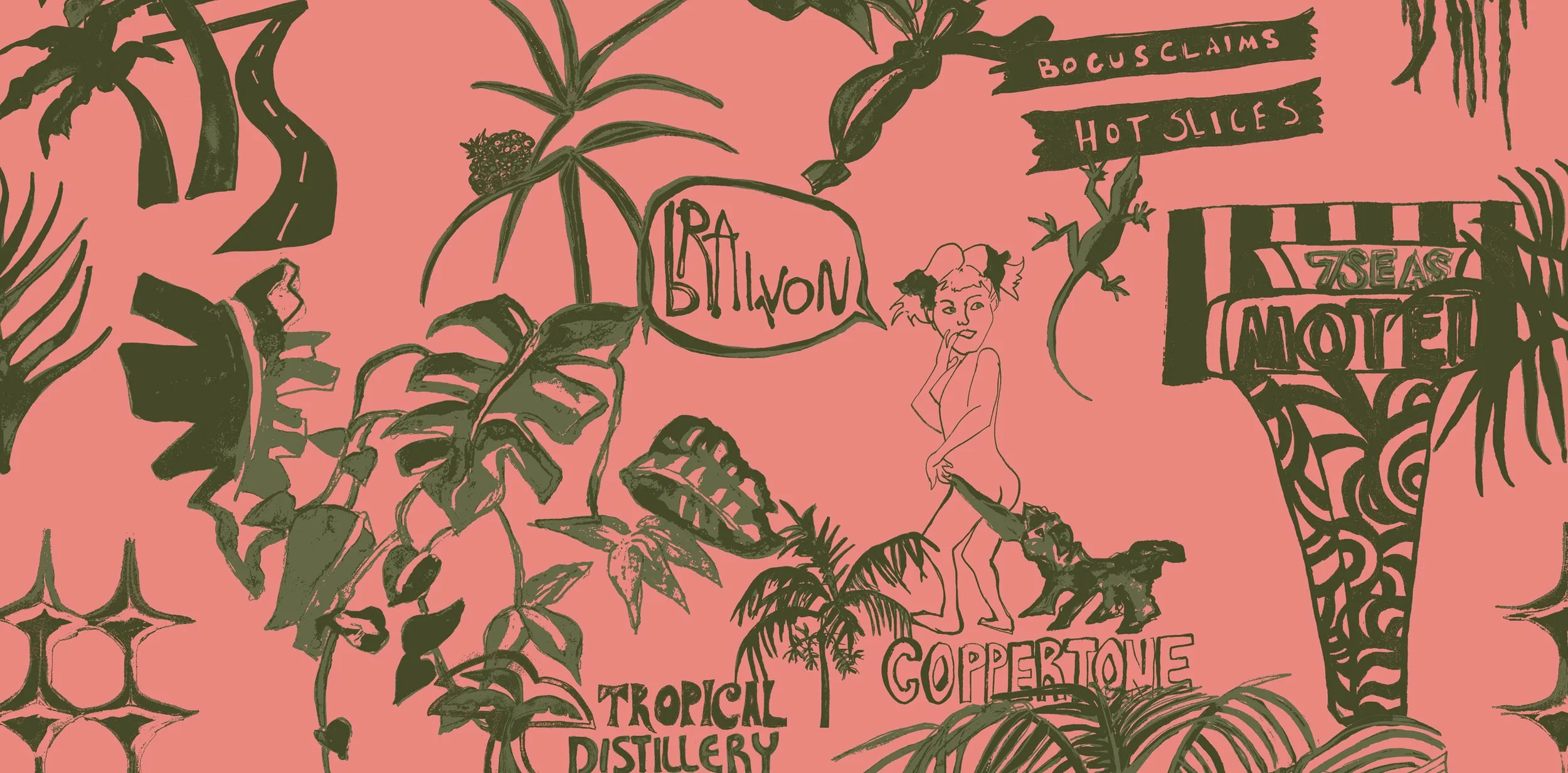 Miami Bars Wallpaper Design