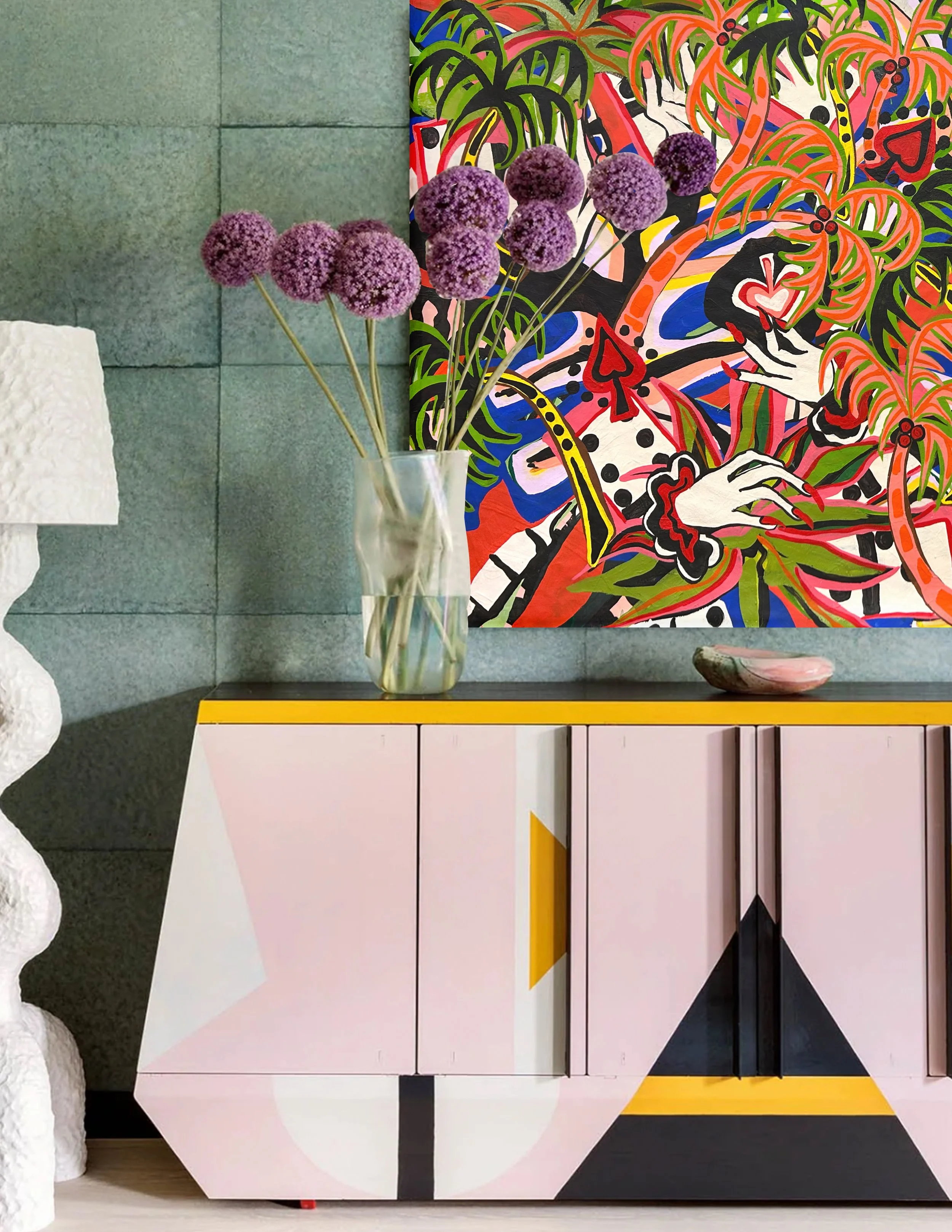 Tropical Gambling Painting