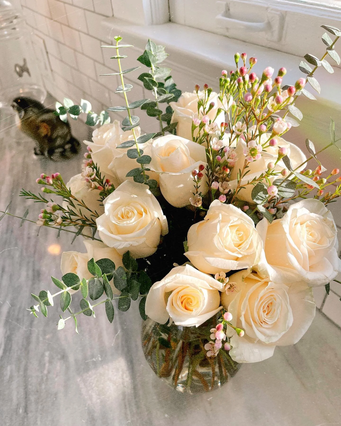 Some fancy Trader Joe&rsquo;s blooms to brighten up this Monday ✨