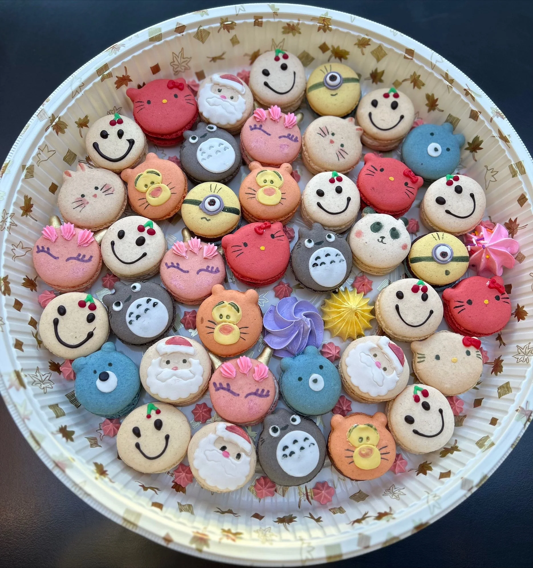 Christmas Cartoon Macarons Party Tray