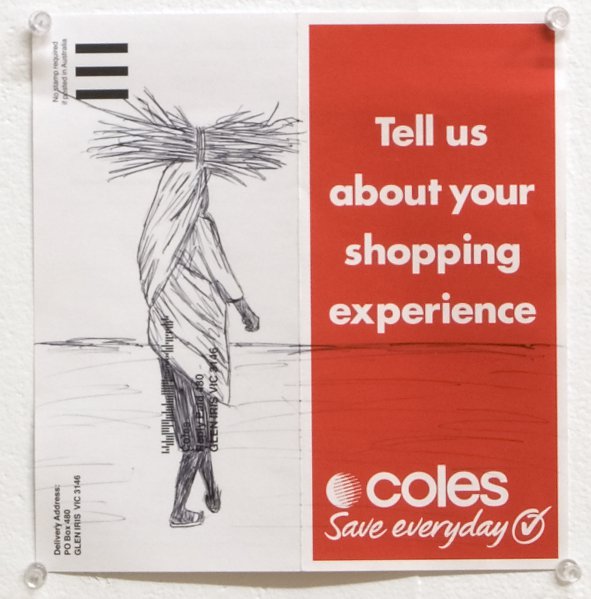 Tell Us About Your Shopping Experience - ballpoint pen on leaflet 2008