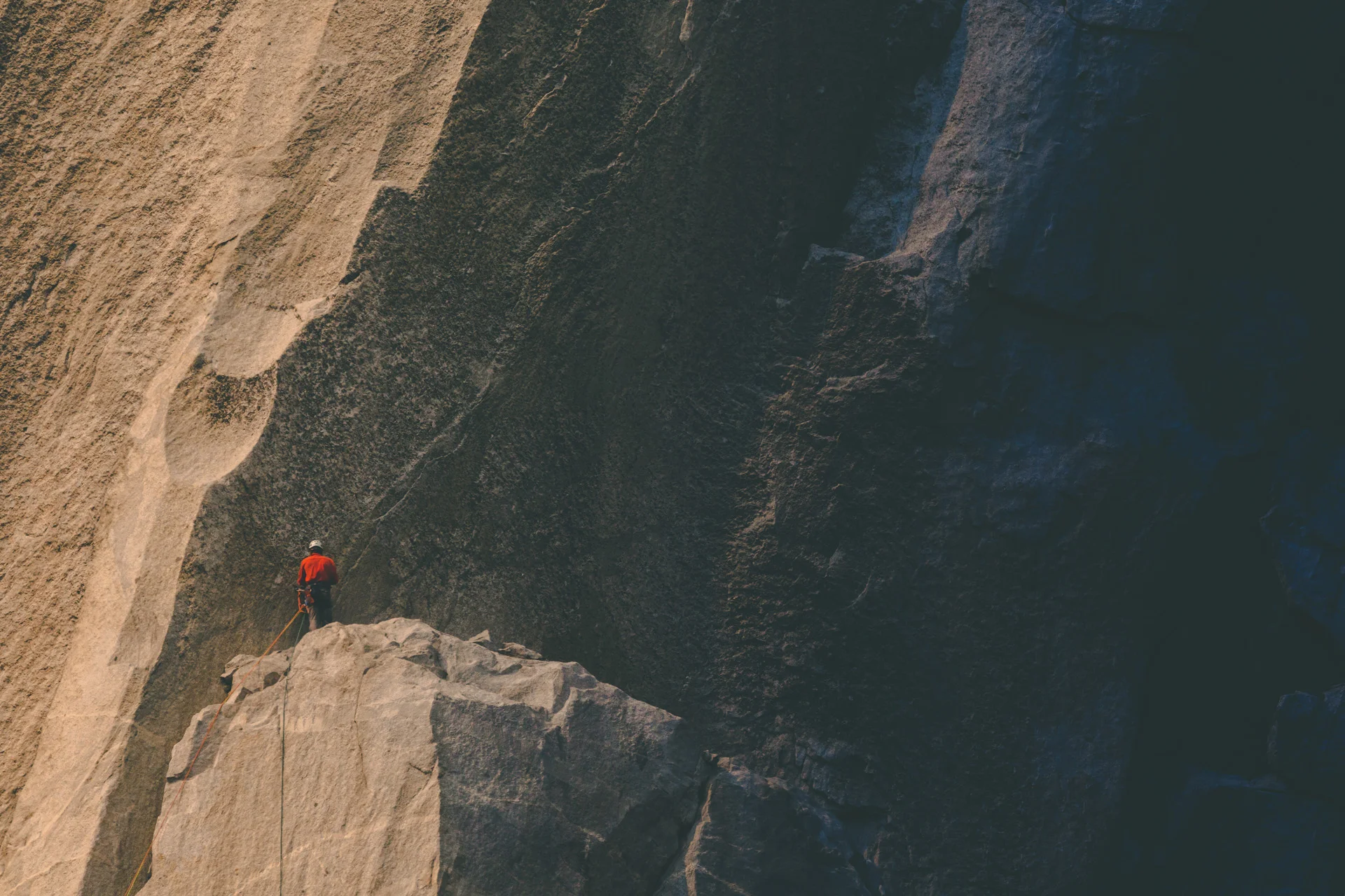 Hans Florine on "The Nose" El Capitan 5.9 C2 Yosemite National Park, California
