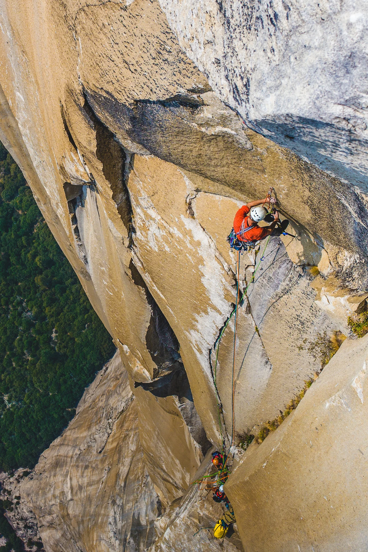 Hans Florine on "The Nose" El Capitan 5.9 C2 Yosemite National Park, California