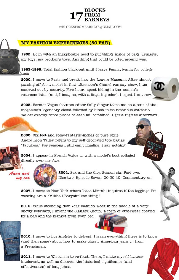 Kara King's fashion resume .