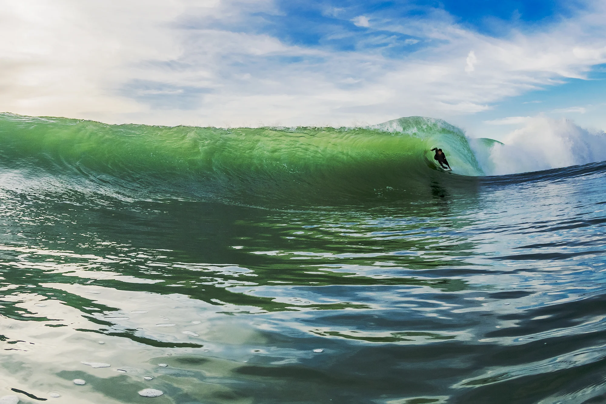  Kellen Ellison tucks into the green machine on his back hand the evening before he took first in the 2014 Rincon Classic. 