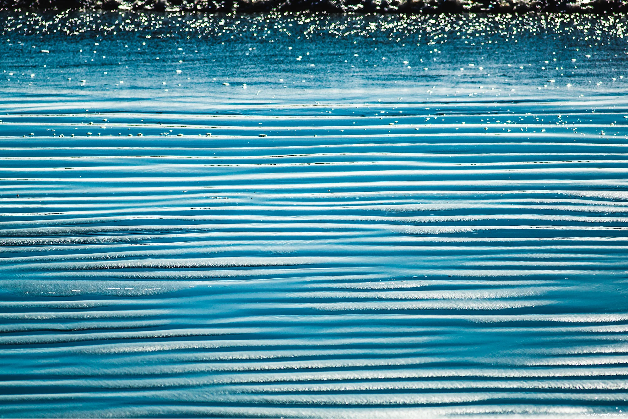  The low tide exposes some sandbar texture  along the Pacific Coast Highway in Ventura County. Handheld 
