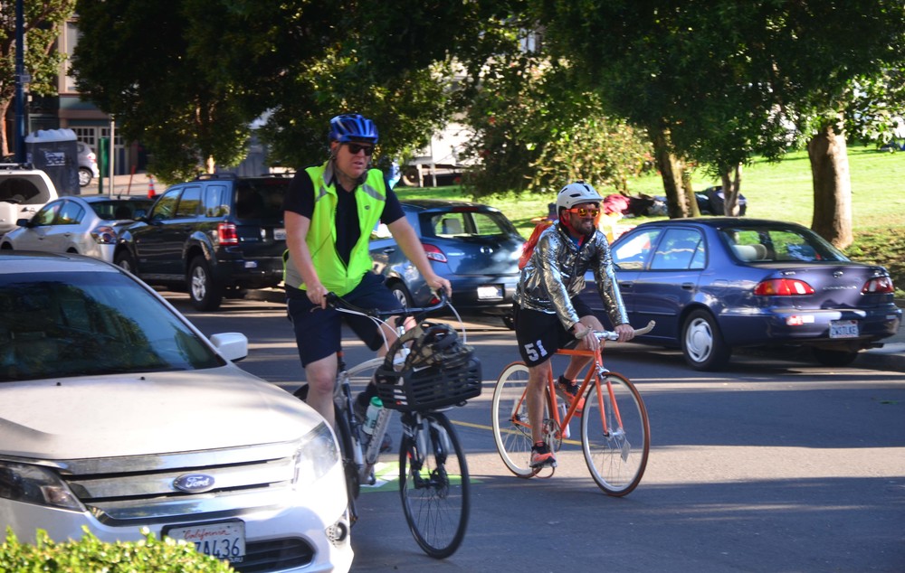 Cyclists at "The Wiggle" Bike Path