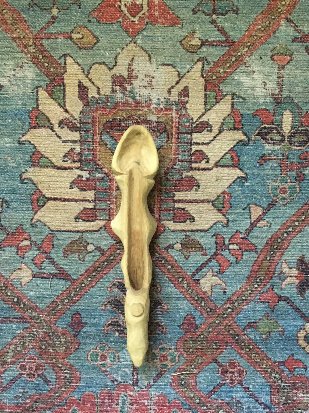 A ceremonial spoon to connect my with my ancestors, that Robin carved for me.