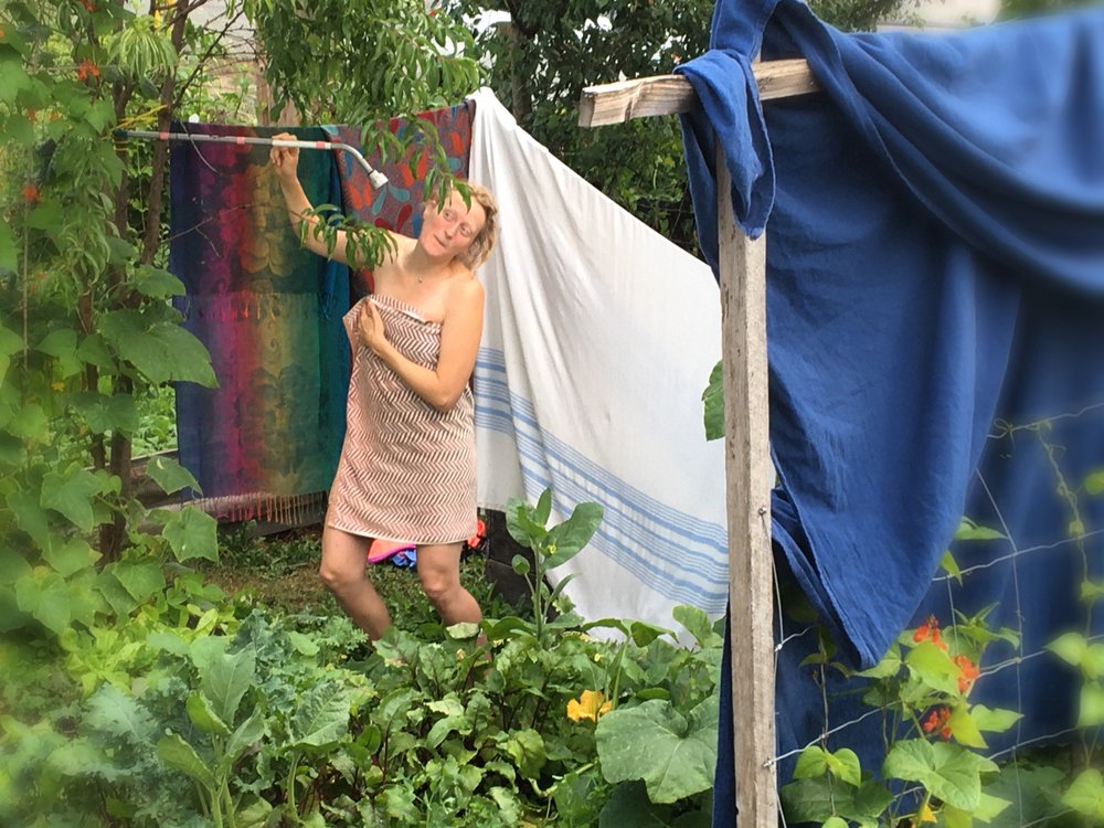 my improv garden shower :)