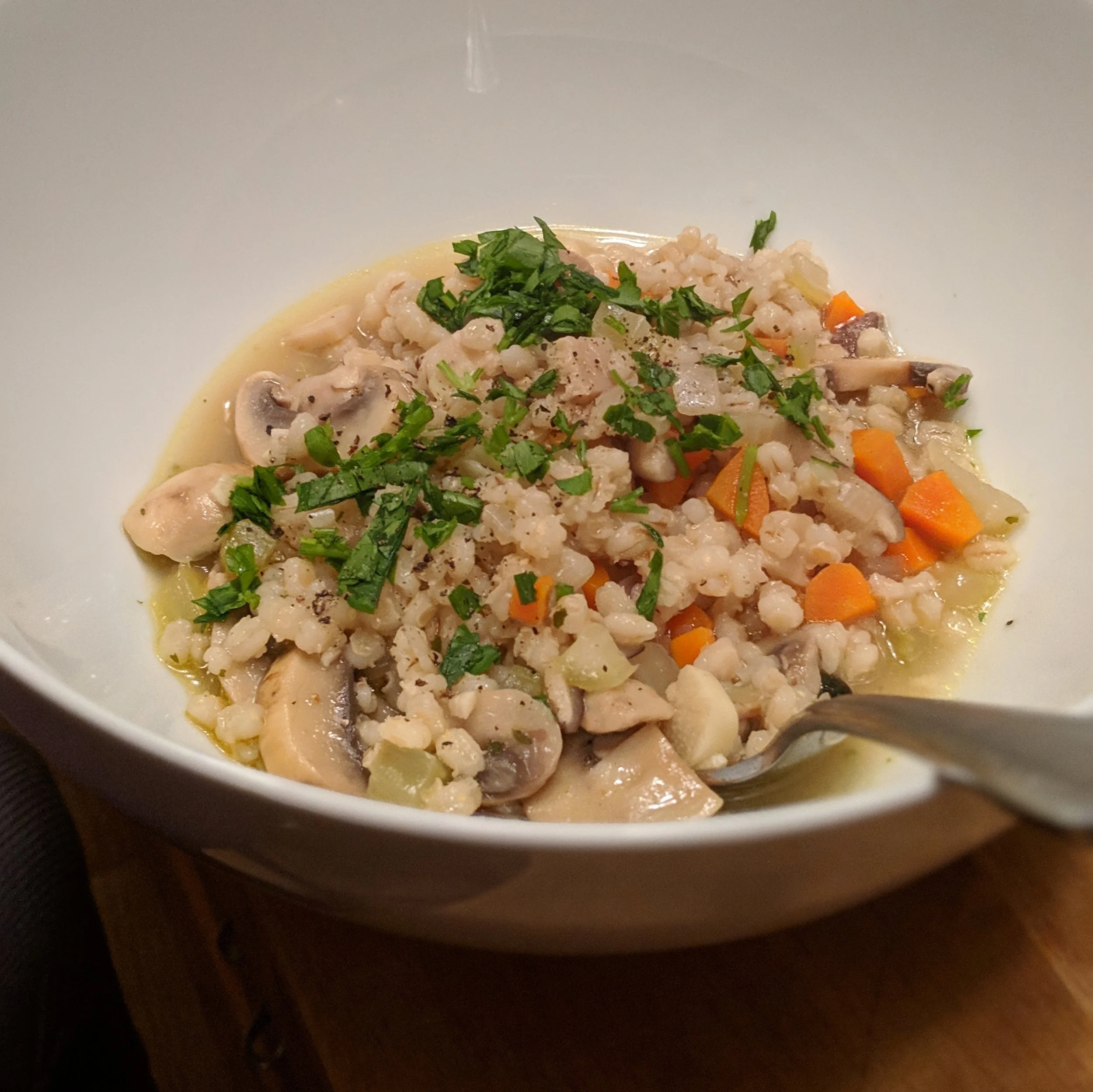 Mushroom Barley Soup 