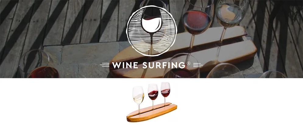 You may choose any three wines from our daily list of by the glass options, and we'll present them to you on a surfboard for you to enjoy