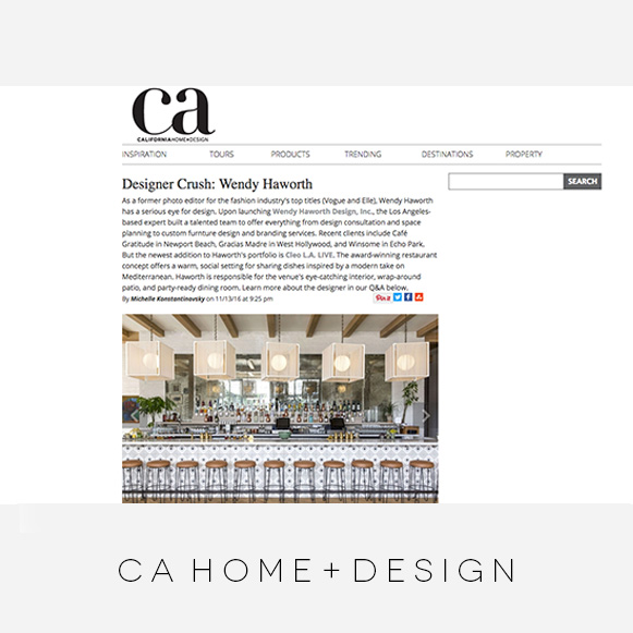 Wendy Haworth Design - California Home Design - Designer Crush Feature