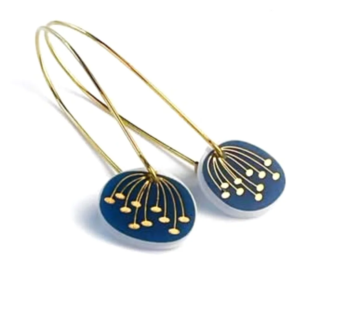 glass 22k gold earrings jewelry