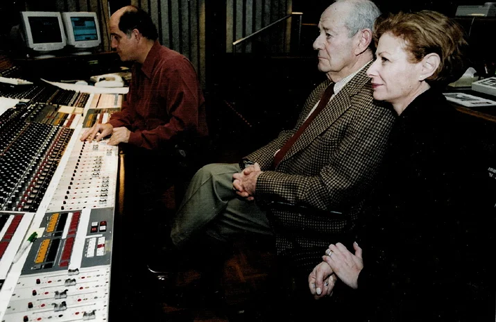 Sound mixer Lee Dichter with Walter and Nina Rosenblum