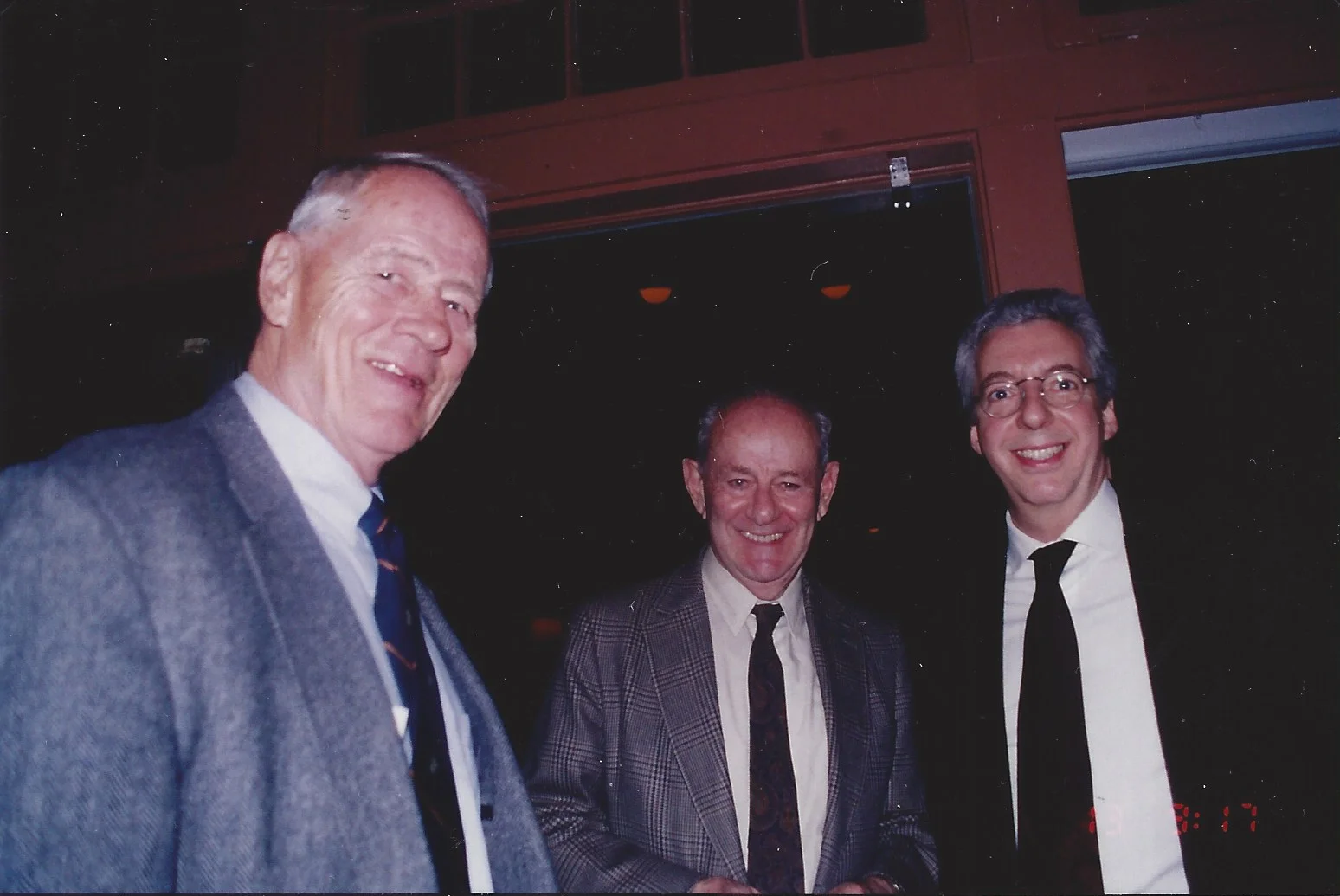 Stephen Ambrose, Walter Rosenblum and Dan Allentuck at the D-Day Premiere