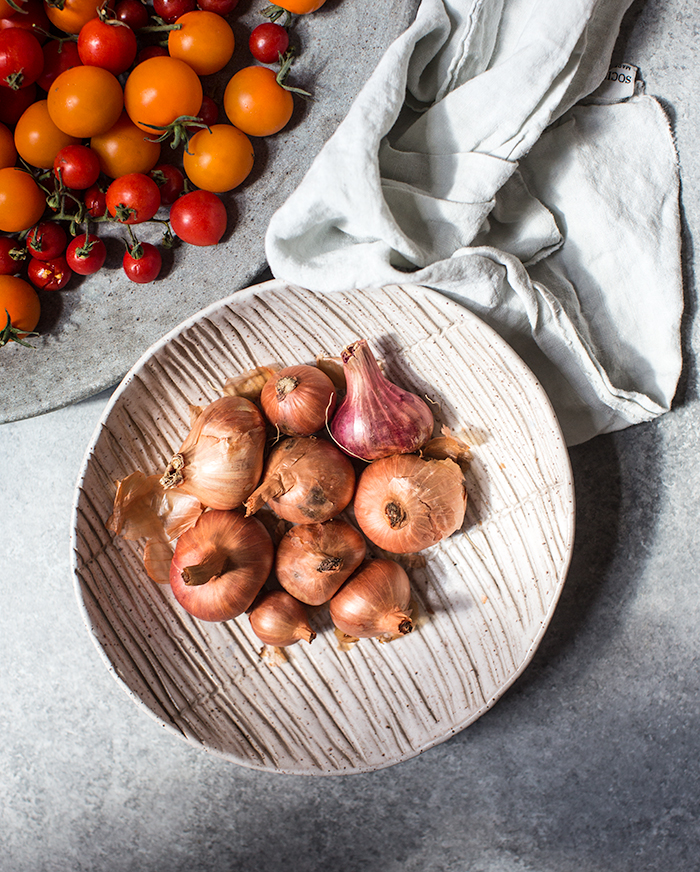 cherry tomato + shallot confit — jodi moreno