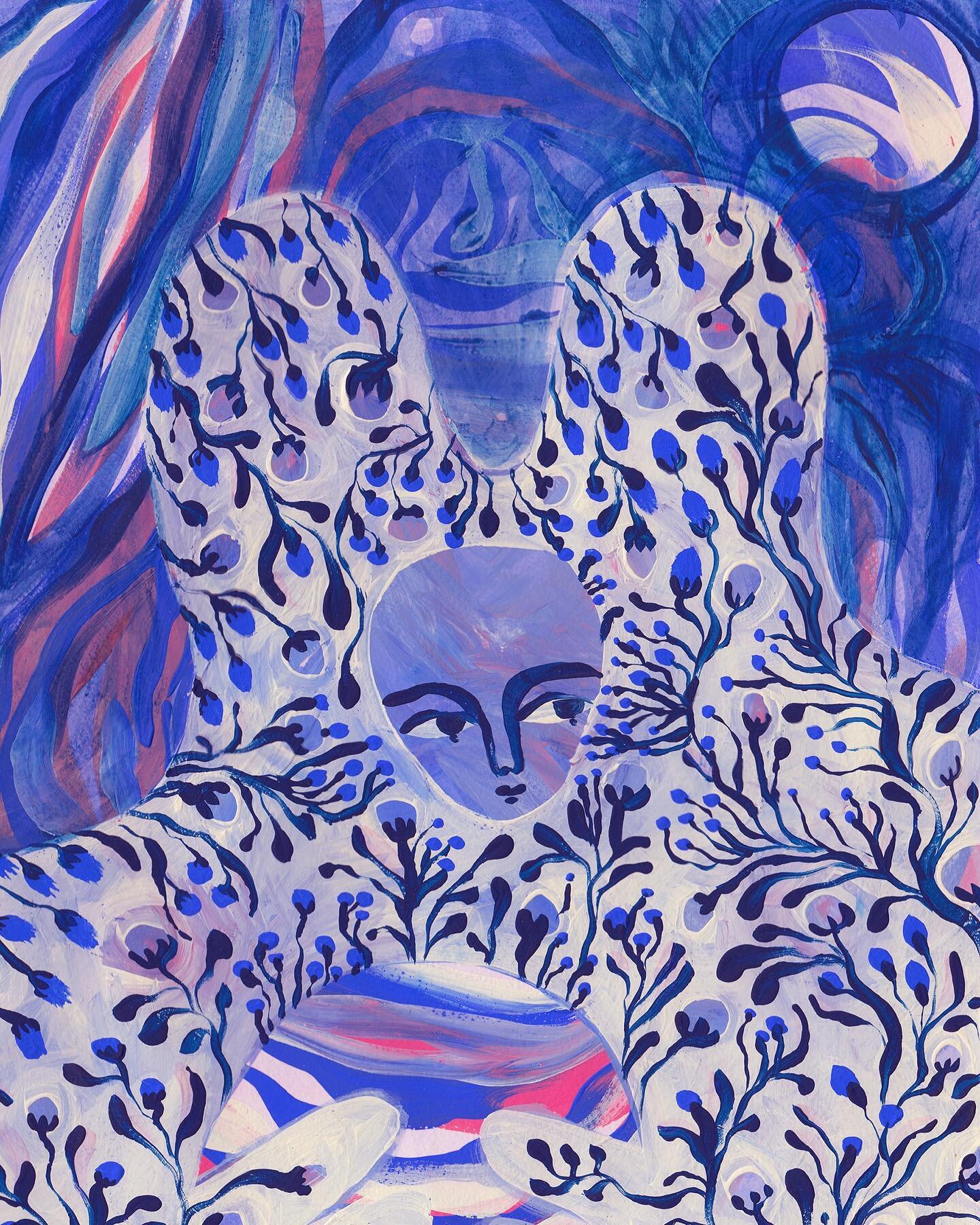 &rdquo;M&aring;ntalaren&rdquo;, 2023. Flashe on paper. 39.8 cm x 29.8 cm.