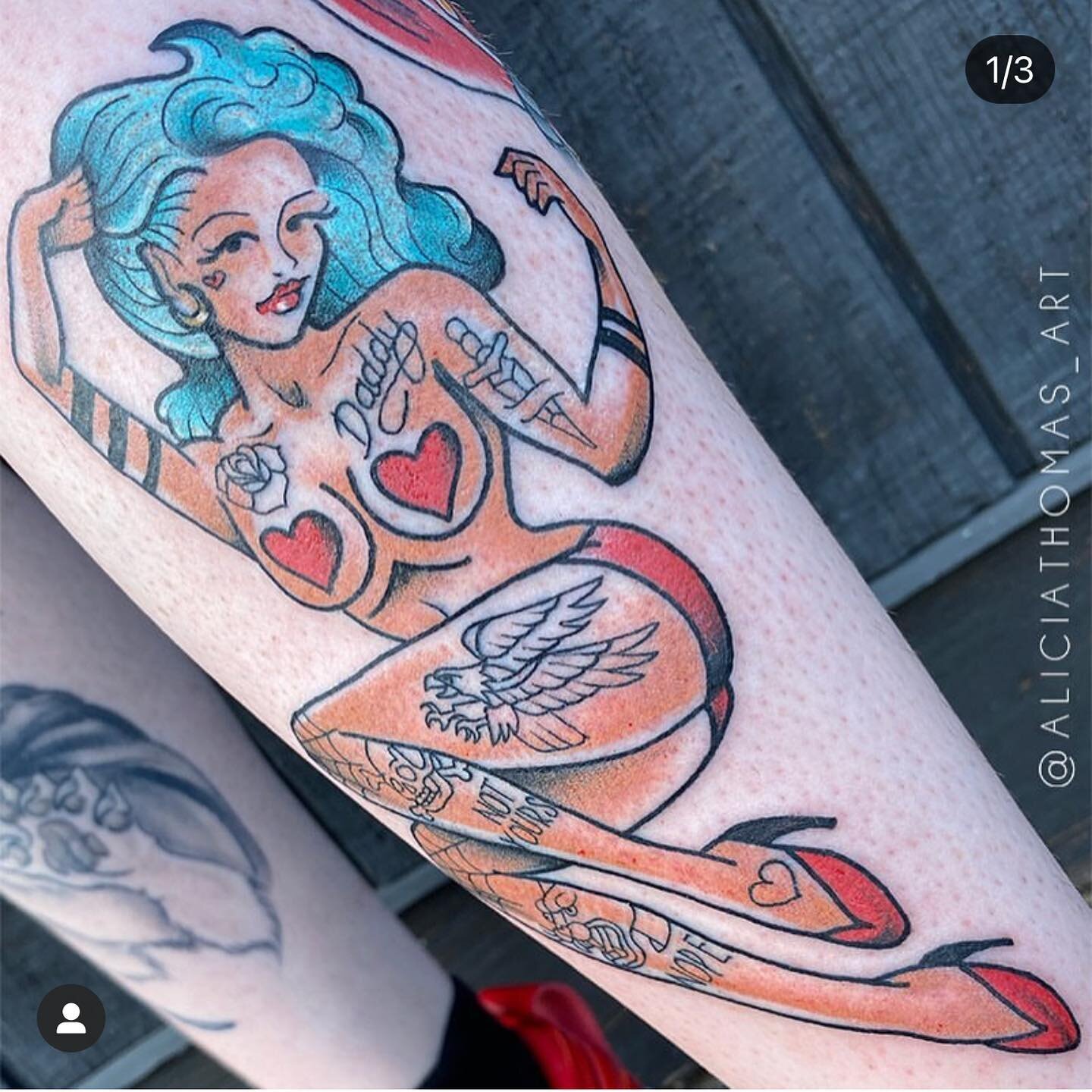 A recent pinup by @aliciathomas_art
*
For all future bookings reach out to her via email.
*
Aliciathomas_art@yahoo.com
*
#aliciathomas #aliciathomas_art #ladytattooers #tattoosnob #supportgoodtattooing #bostontattoo #somerville #supportlocalartists #