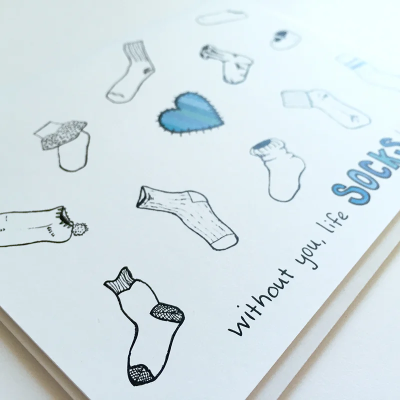 Without You Life Socks I Miss You Card Ivy And Ink