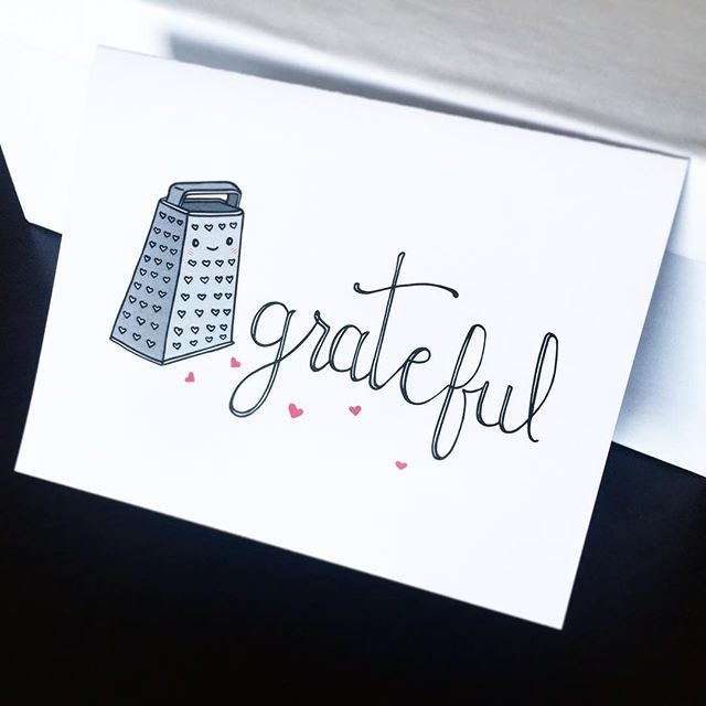 🖤Grateful.........for you, and you, and cheese, and you, and you. 😍
&bull;
&bull;
&bull;
There's still time to order your last-minute Thanksgiving and holiday cards! Shop link 🔝
&bull;
&bull;
&bull;
#grateful #stationery #greetingcards #puns #holi