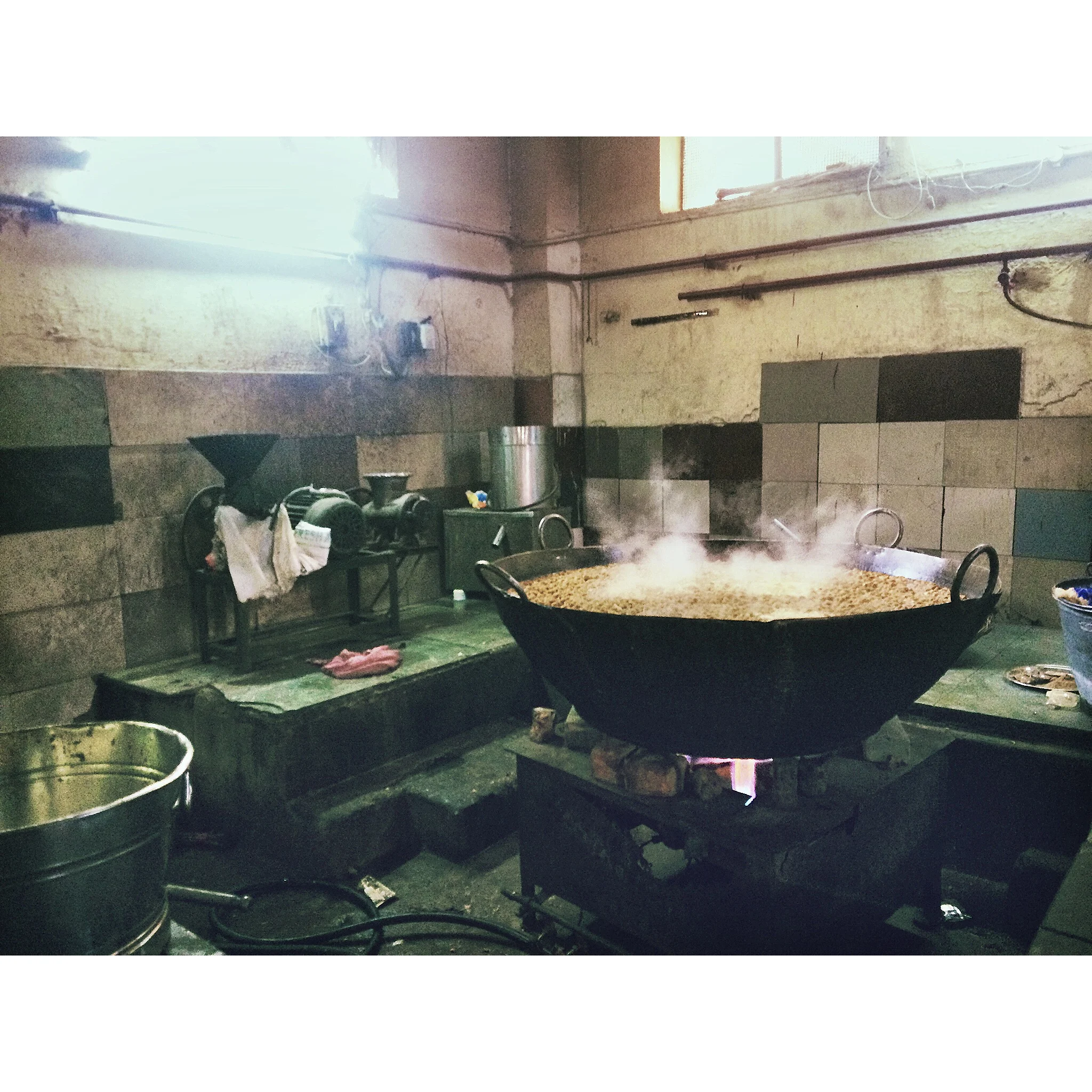 The community kitchen where they volunteer to make meals for anyone and everyone. 